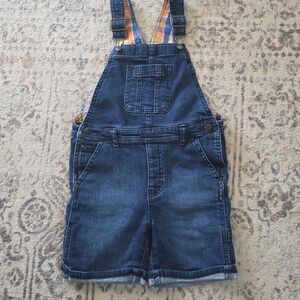 GYMBOREE Denim Overalls Shortalls Mr. Fix it Size 5T EUC